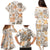 Hawaii Tapa Tribal Family Matching Puletasi Dress and Hawaiian Shirt With Hawaiian Quilt Pattern Gold LT9 - Polynesian Pride