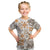 Hawaii Tapa Tribal Kid T Shirt With Hawaiian Quilt Pattern Gold LT9 Gold - Polynesian Pride