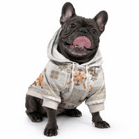 Hawaii Tapa Tribal Pet Hoodie With Hawaiian Quilt Pattern Gold LT9 - Polynesian Pride
