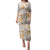 Hawaii Tapa Tribal Puletasi With Hawaiian Quilt Pattern Gold LT9 Long Dress Gold - Polynesian Pride