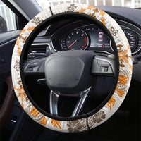 Hawaii Tapa Tribal Steering Wheel Cover With Hawaiian Quilt Pattern Gold LT9 - Polynesian Pride
