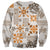 Hawaii Tapa Tribal Sweatshirt With Hawaiian Quilt Pattern Gold LT9 - Polynesian Pride