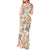 Hawaii Tapa Tribal Tank Maxi Dress With Hawaiian Quilt Pattern Gold LT9 - Polynesian Pride