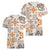 Hawaii Tapa Tribal Women V Neck T Shirt With Hawaiian Quilt Pattern Gold LT9 - Polynesian Pride