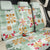 Hawaii Tapa Tribal Back Car Seat Cover With Hawaiian Quilt Pattern Green