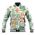 Hawaii Tapa Tribal Baseball Jacket With Hawaiian Quilt Pattern Green LT9 Unisex Green - Polynesian Pride