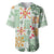 Hawaii Tapa Tribal Baseball Jersey With Hawaiian Quilt Pattern Green LT9 Green - Polynesian Pride