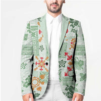 Hawaii Tapa Tribal Blazer With Hawaiian Quilt Pattern Green LT9 - Polynesian Pride