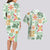 Hawaii Tapa Tribal Couples Matching Long Sleeve Bodycon Dress and Hawaiian Shirt With Hawaiian Quilt Pattern Green LT9 - Polynesian Pride