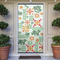 Hawaii Tapa Tribal Door Cover With Hawaiian Quilt Pattern Green LT9 Green - Polynesian Pride