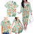 Hawaii Tapa Tribal Family Matching Off Shoulder Long Sleeve Dress and Hawaiian Shirt With Hawaiian Quilt Pattern Green LT9 - Polynesian Pride