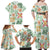 Hawaii Tapa Tribal Family Matching Off Shoulder Maxi Dress and Hawaiian Shirt With Hawaiian Quilt Pattern Green LT9 - Polynesian Pride