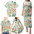 Hawaii Tapa Tribal Family Matching Puletasi Dress and Hawaiian Shirt With Hawaiian Quilt Pattern Green LT9 - Polynesian Pride