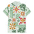 Hawaii Tapa Tribal Family Matching Puletasi Dress and Hawaiian Shirt With Hawaiian Quilt Pattern Green LT9 - Polynesian Pride