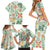 Hawaii Tapa Tribal Family Matching Short Sleeve Bodycon Dress and Hawaiian Shirt With Hawaiian Quilt Pattern Green LT9 - Polynesian Pride