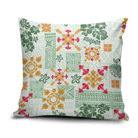 Hawaii Tapa Tribal Pillow Cover With Hawaiian Quilt Pattern Green LT9 Green - Polynesian Pride