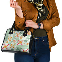Hawaii Tapa Tribal Shoulder Handbag With Hawaiian Quilt Pattern Green LT9 - Polynesian Pride