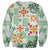 Hawaii Tapa Tribal Sweatshirt With Hawaiian Quilt Pattern Green LT9 - Polynesian Pride