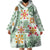 Hawaii Tapa Tribal Wearable Blanket Hoodie With Hawaiian Quilt Pattern Green LT9 - Polynesian Pride