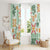 Hawaii Tapa Tribal Window Curtain With Hawaiian Quilt Pattern Green LT9 - Polynesian Pride