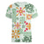 Hawaii Tapa Tribal Women V Neck T Shirt With Hawaiian Quilt Pattern Green LT9 - Polynesian Pride