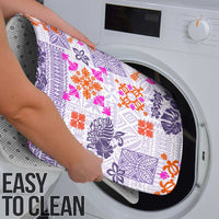 Hawaii Tapa Tribal Bathroom Set With Hawaiian Quilt Pattern Violet LT9 - Polynesian Pride