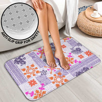 Hawaii Tapa Tribal Bathroom Set With Hawaiian Quilt Pattern Violet LT9 - Polynesian Pride