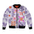 Hawaii Tapa Tribal Bomber Jacket With Hawaiian Quilt Pattern Violet LT9 Unisex Violet - Polynesian Pride