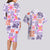 Hawaii Tapa Tribal Couples Matching Long Sleeve Bodycon Dress and Hawaiian Shirt With Hawaiian Quilt Pattern Violet LT9 - Polynesian Pride