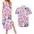 Hawaii Tapa Tribal Couples Matching Summer Maxi Dress and Hawaiian Shirt With Hawaiian Quilt Pattern Violet LT9 Violet - Polynesian Pride