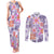 Hawaii Tapa Tribal Couples Matching Tank Maxi Dress and Long Sleeve Button Shirt With Hawaiian Quilt Pattern Violet LT9 Violet - Polynesian Pride