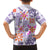 Hawaii Tapa Tribal Family Matching Off Shoulder Long Sleeve Dress and Hawaiian Shirt With Hawaiian Quilt Pattern Violet LT9 - Polynesian Pride