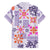 Hawaii Tapa Tribal Family Matching Off Shoulder Long Sleeve Dress and Hawaiian Shirt With Hawaiian Quilt Pattern Violet LT9 - Polynesian Pride