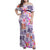 Hawaii Tapa Tribal Family Matching Off Shoulder Maxi Dress and Hawaiian Shirt With Hawaiian Quilt Pattern Violet LT9 Mom's Dress Violet - Polynesian Pride