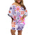 Hawaii Tapa Tribal Family Matching Off Shoulder Short Dress and Hawaiian Shirt With Hawaiian Quilt Pattern Violet LT9 Mom's Dress Violet - Polynesian Pride