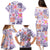 Hawaii Tapa Tribal Family Matching Puletasi Dress and Hawaiian Shirt With Hawaiian Quilt Pattern Violet LT9 - Polynesian Pride