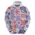 Hawaii Tapa Tribal Hoodie With Hawaiian Quilt Pattern Violet LT9 Zip Hoodie Violet - Polynesian Pride