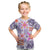 Hawaii Tapa Tribal Kid T Shirt With Hawaiian Quilt Pattern Violet LT9 Violet - Polynesian Pride