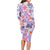 Hawaii Tapa Tribal Long Sleeve Bodycon Dress With Hawaiian Quilt Pattern Violet LT9 - Polynesian Pride