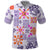 Hawaii Tapa Tribal Polo Shirt With Hawaiian Quilt Pattern Violet LT9 Violet - Polynesian Pride