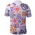 Hawaii Tapa Tribal Polo Shirt With Hawaiian Quilt Pattern Violet LT9 - Polynesian Pride