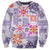 Hawaii Tapa Tribal Sweatshirt With Hawaiian Quilt Pattern Violet LT9 Unisex Violet - Polynesian Pride