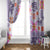 Hawaii Tapa Tribal Window Curtain With Hawaiian Quilt Pattern Violet LT9 - Polynesian Pride