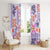 Hawaii Tapa Tribal Window Curtain With Hawaiian Quilt Pattern Violet LT9 - Polynesian Pride