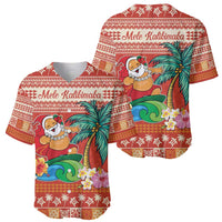 Hawaii Mele Kalikimaka Baseball Jersey Surfing Santa Funny Christmas LT9 - Polynesian Pride
