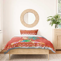 Hawaii Mele Kalikimaka Bedding Set Surfing Santa Funny Christmas LT9 - Polynesian Pride