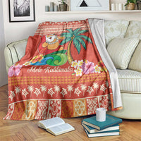 Hawaii Mele Kalikimaka Blanket Surfing Santa Funny Christmas LT9 Red - Polynesian Pride