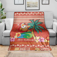 Hawaii Mele Kalikimaka Blanket Surfing Santa Funny Christmas LT9 - Polynesian Pride