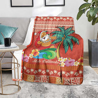 Hawaii Mele Kalikimaka Blanket Surfing Santa Funny Christmas LT9 - Polynesian Pride