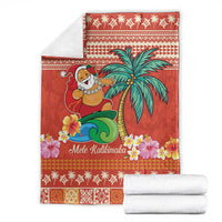 Hawaii Mele Kalikimaka Blanket Surfing Santa Funny Christmas LT9 - Polynesian Pride